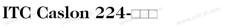 ITC Caslon 224字体转换 ITC Caslon 224字体转换